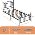 thumbnail image 2 of Twin Size Metal Platform Bed Frame with Victorian Style Wrought Iron-Art Headboard and Footboard,Mattress Foundation,Under Bed Storage,Noise Free,Easy Assembly,No Box Spring Required,Black, 2 of 9