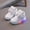 Silver, variant on Girls Light Up Sneakers, Comfort Flat Soft Soled Breathable Kids Running Shoes Silver Size 11.5(Little Kids)