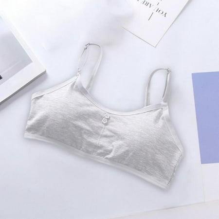 

Women Teen Girls Thin Cotton Breathable Sports Bra Wire Free Push up Running Bra Solid Young Training Bra For Kids Teens Puberty