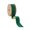 Green, variant on LaRibbons 2 1/2" Wired Velvet Ribbon, Red Geometric Embossed with Gold Backing, 10 Yard Roll