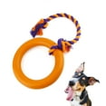 thumbnail image 1 of Juguete de cuerda para perros con anillo, cuerda indestructible, anillo de juguete para perros, juguetes interactivos para masticar de goma para mascotas pequeñas y agresivas, (L), 1 of 5