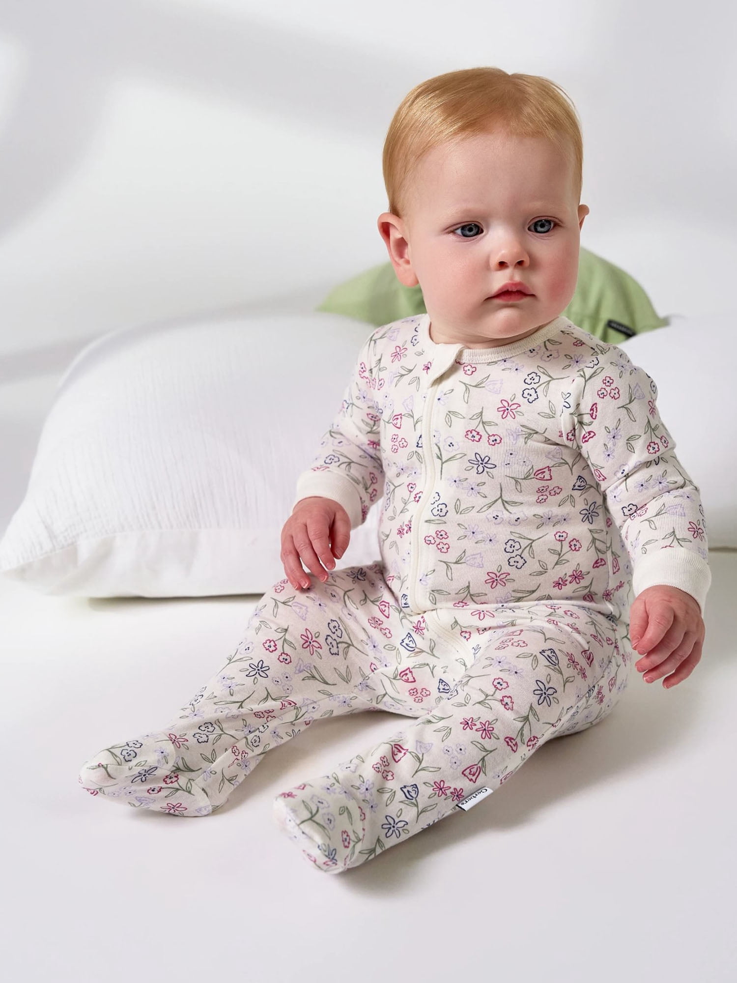 Gerber Baby Neutral Sleep N´ Play 2-Way Zipper Footed Pajamas, 4-Pack, Sizes, Newborn - 6/9 Months