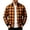 Orange#01, variant on Plaid Bomber Jackets for Men Casual Zippered Long Sleeve Coats Stretchy Comfy Jackets for Indoor & Outdoor