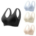 thumbnail image 3 of Lovskoo Womens Bras Summer Comfortable Thin Backless Seamless Wireless Ice Silk Plus Size Underwear Daily Wear Gray, 3 of 3