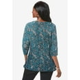 thumbnail image 6 of Jessica London Women's Plus Size Boatneck Tunic Top 3/4 Sleeve Shirt  Loose Fit, 6 of 6