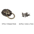 thumbnail image 3 of Caj?n Perillas - 2.64" 8uds Metal Puerta Tiradores Tocador Manijas para Armario Maleta Mueble Reemplazo con Montaje Tornillos, Bronce Unique Bargains tiradores para armarios y muebles, 3 of 5