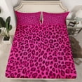 thumbnail image 2 of Manfei Animal Leopard Print 4-Piece Full Size Sheets for Female Men,Black Pink Bed Sheets,Cheetah Print Lightweight Sheet Sets,Breathable Home Decor, 2 of 7