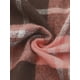 thumbnail image 5 of Camisas de cuadros para mujer estilo CHIC con cuello de punta y botones en color rosa y marrón, 5 of 6
