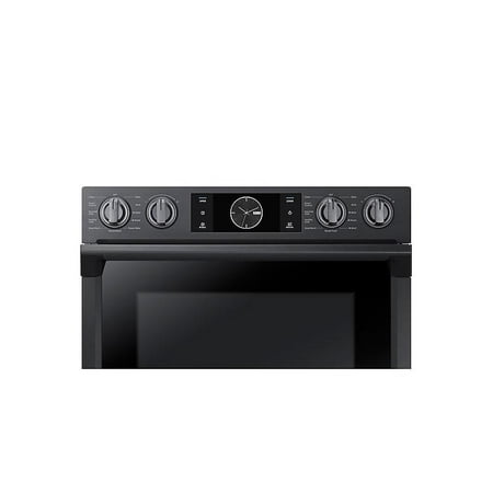 Samsung - 30" Double Wall Oven with Flex Duo, Steam Cook and WiFi - Black Stainless Steel