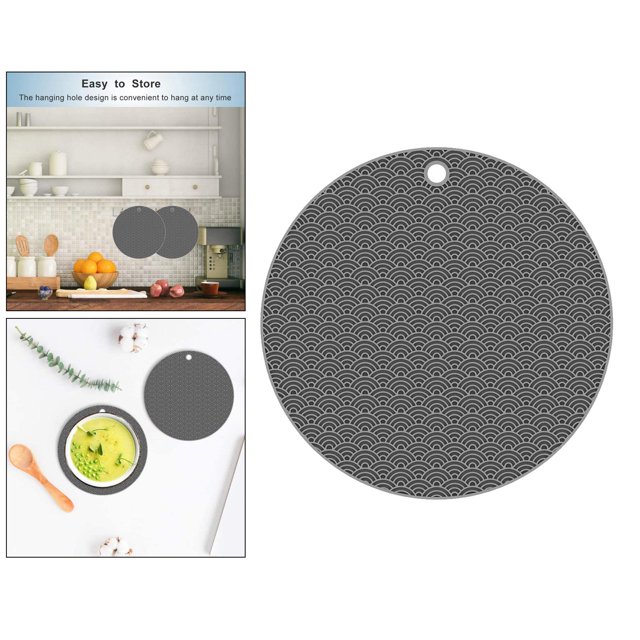 Wandteppich de silicona, soporte para maceta, Wandteppich de secado multiusos, almohadilla para de cocina, antideslizante, Flexible, duradero, almohadillas Redondo BLESIY almohadilla caliente del salvamanteles de silicona