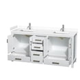 thumbnail image 2 of Wyndham Collection Sheffield 72" Wood Double Bathroom Vanity in White, 2 of 4