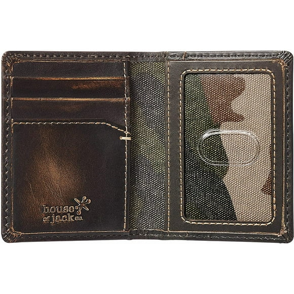 Cartera para tarjetas House of Jack Co. Tarjetero delgado Full Grain Le