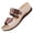Brown, variant on Women Slide Sandals Dual Strap Rhinestone Buckle Shoes Comfortable For Casual Daily Travel Outdoor Activities