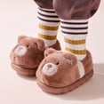 thumbnail image 6 of Drecage Toddler Kids Cute Bear Slippers Boys Girls Winter Warm Fuzzy Bedroom House Shoes, 6 of 6