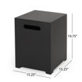 thumbnail image 2 of Housse de Réservoir de Propane en Fer Gris Foncé & Table d'Appoint / Chauffage de Patio Extérieur 15,25” avec Rangement & Finition Enduite de Poudre Durable pour Terrasses & Balcons, 2 of 12