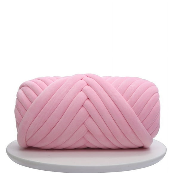 Granjero Gordo Manta de crochet de punto grueso de 250 g, manta de crochet lavable de algodón puro suave, rosa