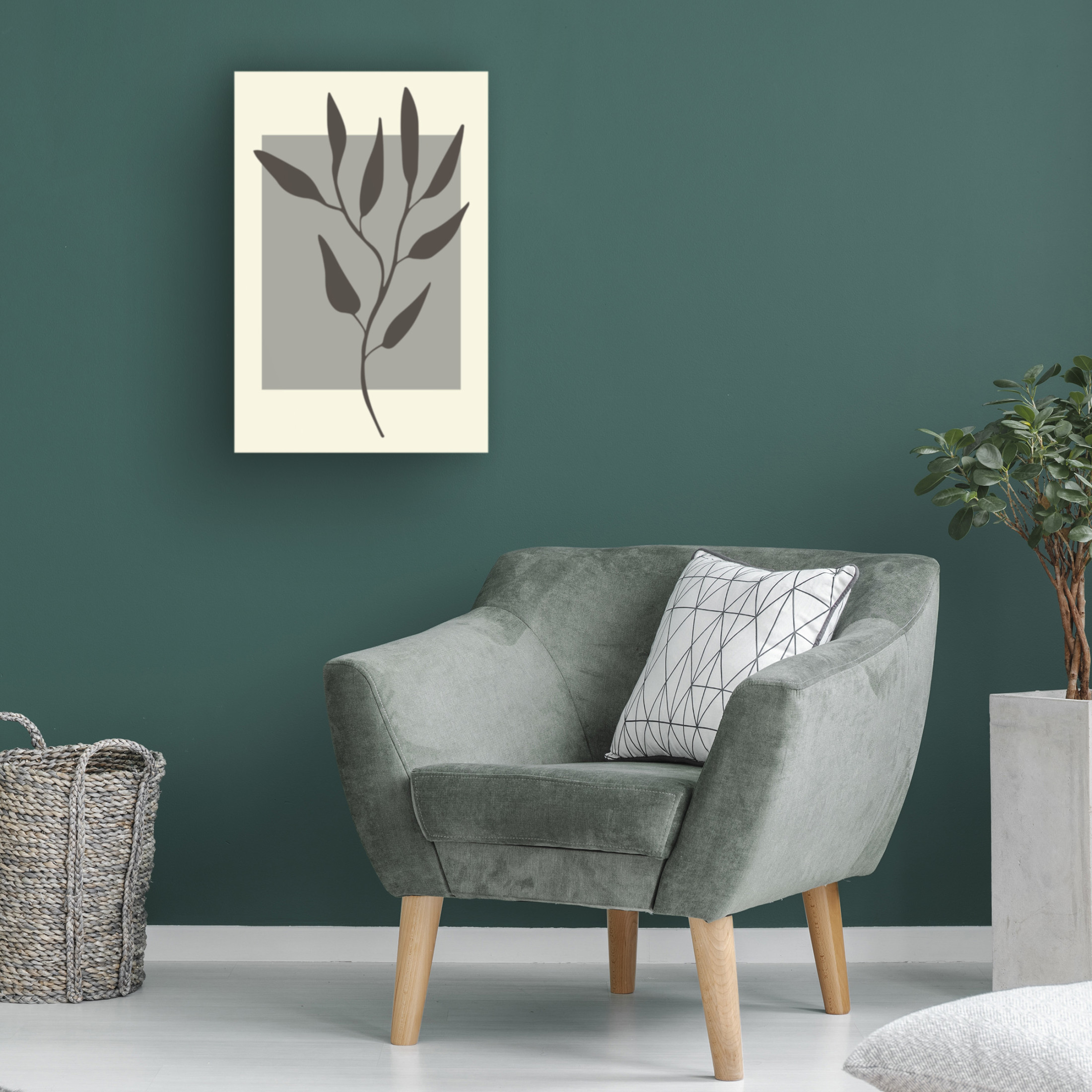 Trademark Fine Art jay stanley Abstract Minimal Plants 2 Canvas Wall Art