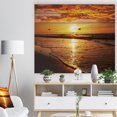 thumbnail image 3 of Design Art - Bright Yellow Sunset over Waves, 3 of 5
