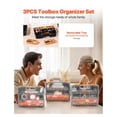 thumbnail image 3 of Small Parts Organizer 3-Pack, 21 Compartment Storage Box with Dividers, 3 of 8