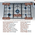 thumbnail image 3 of Rangaire RRG361TS 36" Gas Range Oven with Timer - Stainless Steel, Sealed Burners, Convection Fan, Easy Reach Racks, 3 of 9