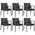thumbnail image 2 of vidaXL 7 Piece Garden Dining Set with Cushions Poly Rattan and Steel, 2 of 5