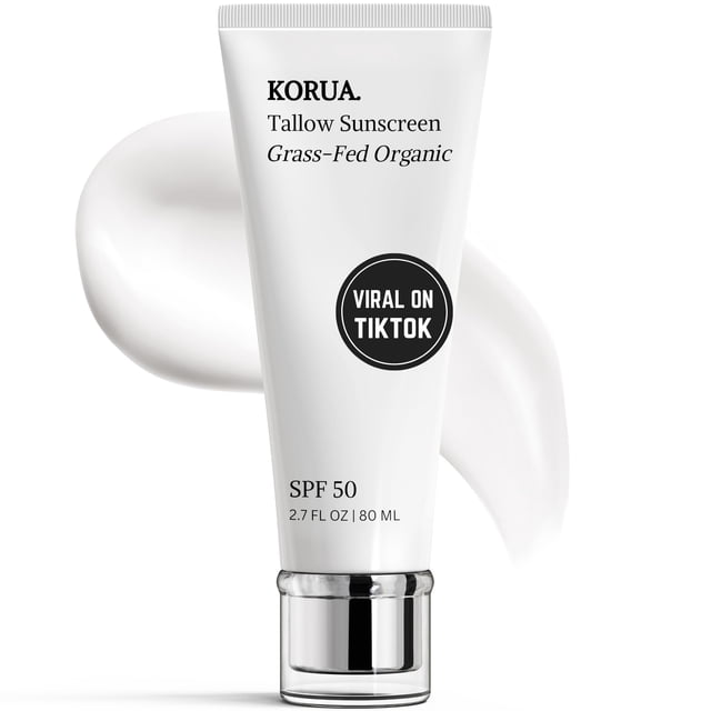 Protector solar KORUA con sebo, FPS 50, óxido de zinc, 80 ml
