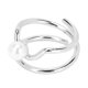 thumbnail image 2 of Anillos de perla para nudillos, elegantes y sencillos anillos de cobre para las yemas de los dedos para mujeres y niñas, oro blanco 3052., 2 of 14