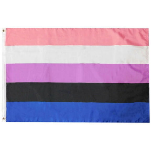 Genderfluid LGBTIQ Pride 100D Woven Poly Nylon 2x3 2'x3' Flag Banner Grommets