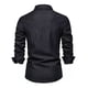 thumbnail image 2 of Camisas De Mezclilla Casual Con Solapa Para Hombre, 2 of 8