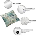 thumbnail image 6 of nygtbtfer Spring Summer Dahlias Flowers Pillow Teal Gray Abstract Geometric Floral Modern Style, Decorative Cushion Cover for Home Couch Bed Sofa Outdoor White, 6 of 7