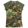 thumbnail image 2 of Rothco Short Sleeve Camo Raglan T-Shirt - Woodland Camo, Medium, 2 of 2