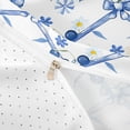 thumbnail image 4 of Erosebridal Tropical Blueberry Queen Duvet Cover Set for Girls, Daisy Flower Bedding, Reversible, 3pcs 1 Duvet Cover and 2 Pillowcases, No Comforter, 4 of 6