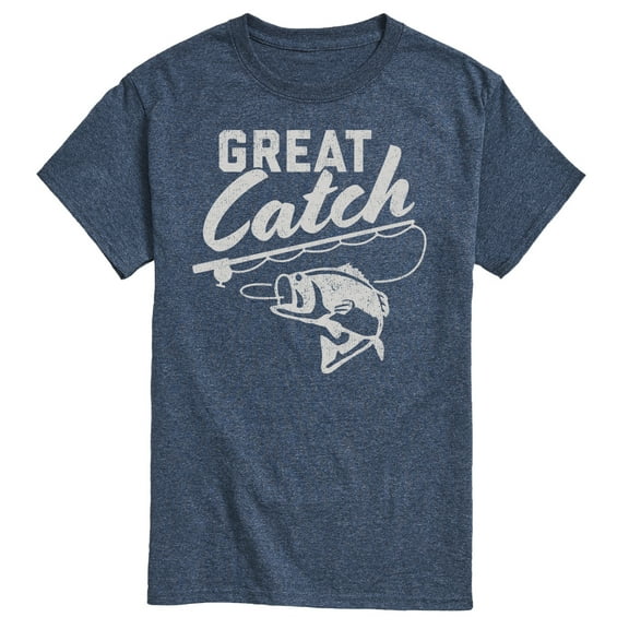 Instant Message - Great Catch - Fishing, Hunting, Camping - Men's Short Sleeve Graphic T-Shirt