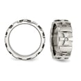 thumbnail image 2 of Mens Stainless Steel Brushed Cross Band Ring (9mm), 2 of 4