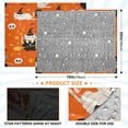 thumbnail image 4 of 70x55 Inches Glow in The Dark Blanket Cozy Throw Camping Blankets for Home and Outdoor Use Cartoon Cats in Witches' Hats, 4 of 8