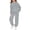 Grey, variant on Girls Winter Warm Pullover Hoodie with Pants, 2 Piece Tracksuit Set, Cute New York Letter Print Jogger Sweatpants, Kids Casual Lounge Outfit 2-13 Years