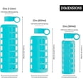 thumbnail image 2 of purifyou Premium 40/32 / 22/12 oz Reusable Glass Water Bottles with Time and Volume Markings, Non-Slip Silicone Sleeve & Stainless Steel Lid Insert, for Water, Milk, Fruit Juice (32oz Aqua Blue), 2 of 5
