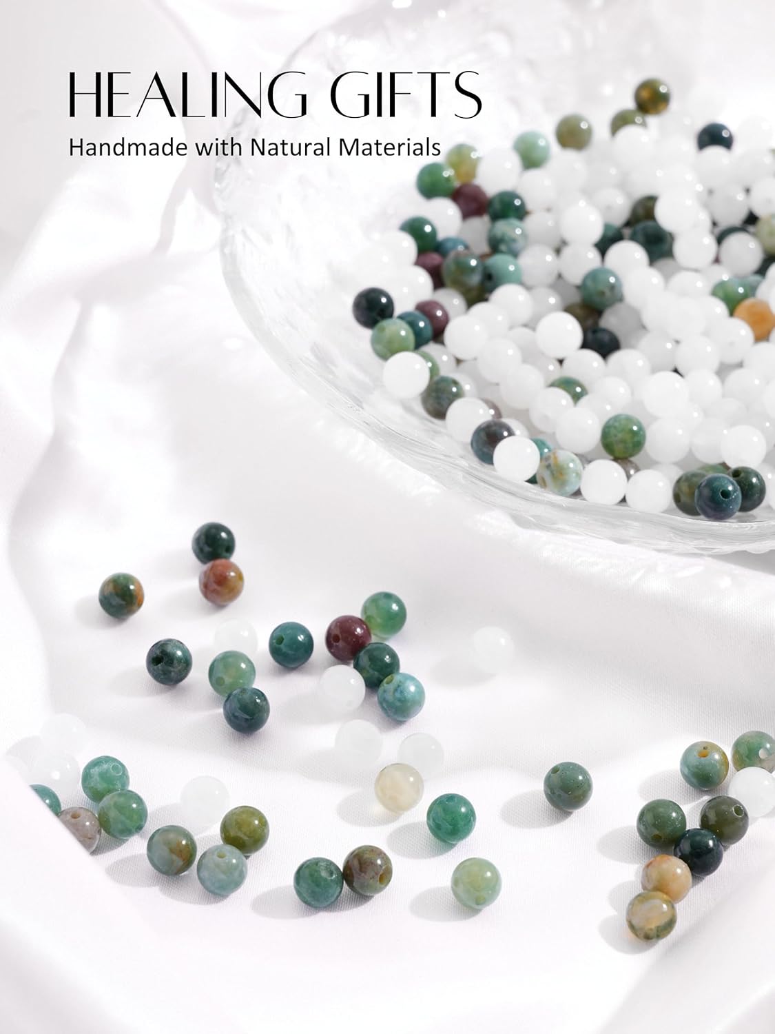 Teacher Lanyards for ID Badges and Keys, Retractable Beaded Lanyards for Women Natural Stone, Cute Lanyard High-Performance Indian Agate