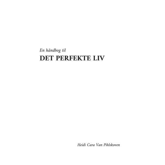 En håndbog til DET PERFEKTE LIV, (Paperback)