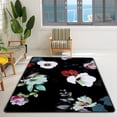 thumbnail image 2 of GZHJMY Soft Foam Nursery Area Rugs Wide Vintage Floral Red White Tulips Leaf Non Slip Play Mats for Kids Boys Girls Playing Room Living Room72x48 inch Carpet Runner, 2 of 6