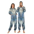 thumbnail image 3 of IAUYY Unisex Adult Onesie Pajamas Ultra-Soft Crystal-Soft Fabric, Halloween Adult Onesie Pajamas Adults,With a Zipper Plus Size Onesie Pajamas, Colored Glass, 3 of 6