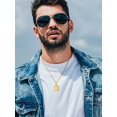 thumbnail image 3 of U7 Initial Monogram Necklace Letter Gold Pendant X for Women Men,Square Capital Resizable Chain, 3 of 7