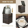 thumbnail image 3 of Patio Gas Tank Box, Rattan Propane Storage Box, Dark Brown, TE2356, 3 of 9