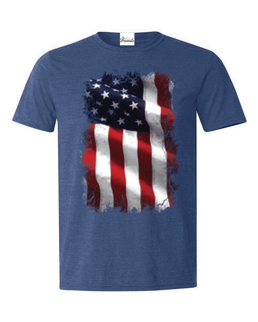 Men's T-Shirt Short Sleeve - American Flag 4th of July - Walmart.com
