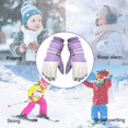 thumbnail image 5 of HNMKIU Youth Winter Sports Gloves Insulated Thermal for Teen Boys Girls Skiing Snowboarding Outdoor Activities Purple,15-18 Years, 5 of 6
