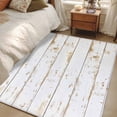 thumbnail image 5 of White Wooden Plank Area Rug 4'x6', Country Vintage Farmhouse Wood Grain Washable Non-Slip Rugs, Low Pile Large Carpet for Living Room Bedroom Dining Room Kitchen Office Indoor Mat, 5 of 9