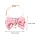 thumbnail image 3 of KAKOWELY Collar de gato con perlas, delicado collar para perro con lazo, collar para cachorro, accesorio decorativo para perro, 3 of 5