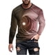 thumbnail image 2 of Blusas y camisas de manga larga con cuello redondo para hombre, blusa informal de manga larga con cuello redondo y estampado de rayas, blusa de poliéster para hombre, 2 of 5