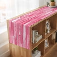 thumbnail image 6 of Table Runners 70 Inches Long Dress Scarves, Pink Abstract Farmhouse Coffee/Dining/Kitchen Table Decor, Holiday Table Runner, Vintage Geometric Gradient Oil Painting Modern 13x70 Inch, 6 of 9