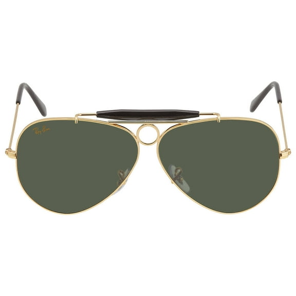 Ray Ban Shooter Green Aviator Unisex Sunglasses RB3138 923931 58